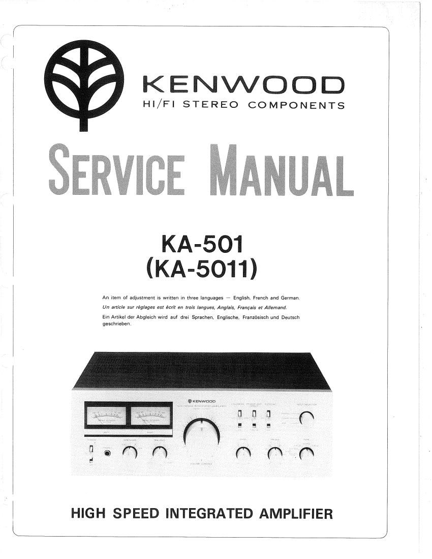 Kenwood KA 501 Service Manual