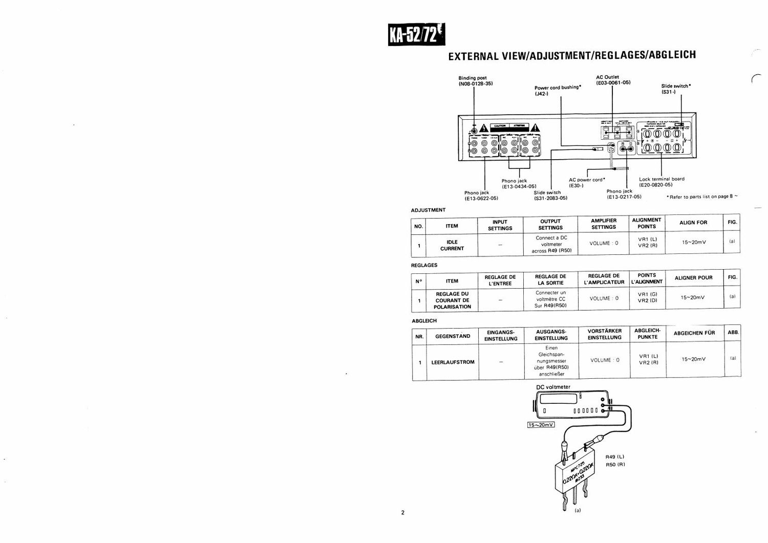 Kenwood KA 52 Service Manual