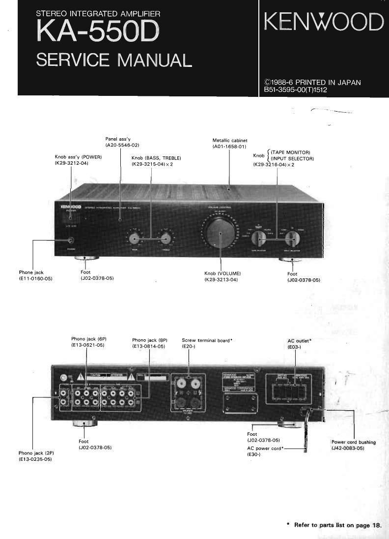 Kenwood KA 550 D Service Manual