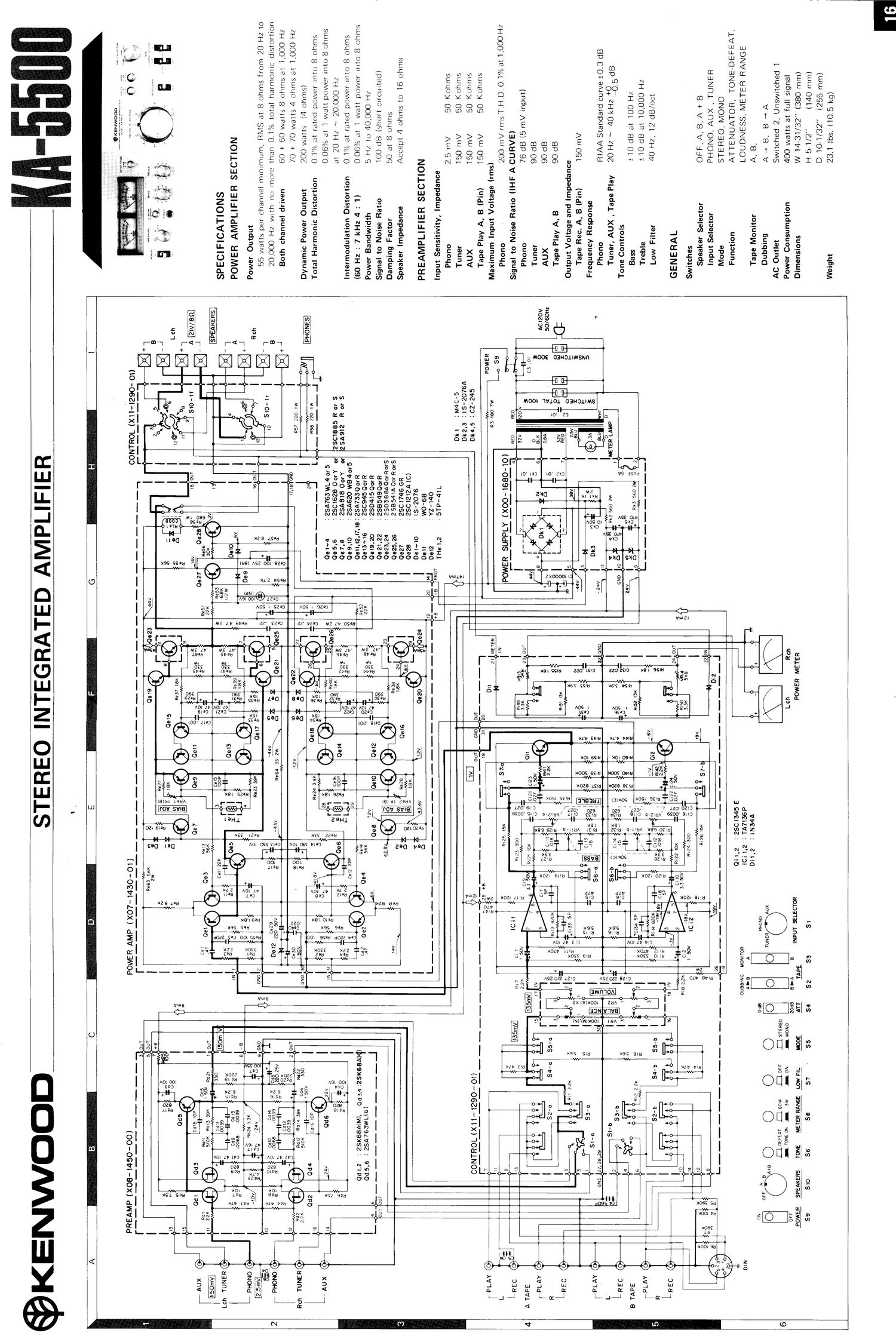 Kenwood KA 5500 Schematic