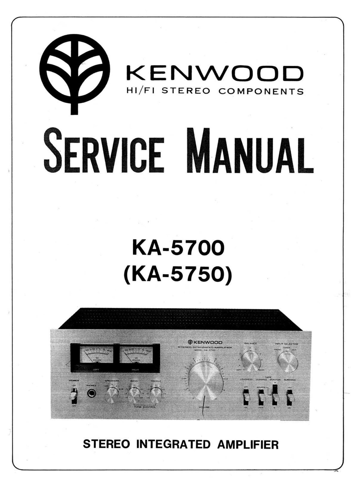 Kenwood KA 5750 Service Manual