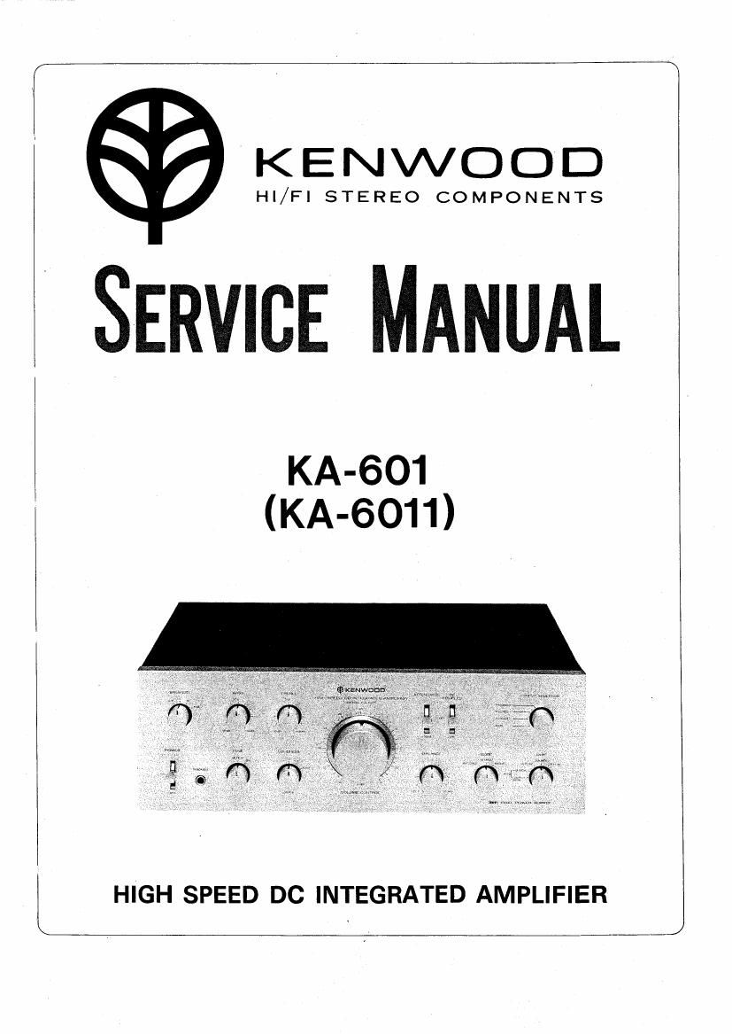 Kenwood KA 601 6011 Service Manual
