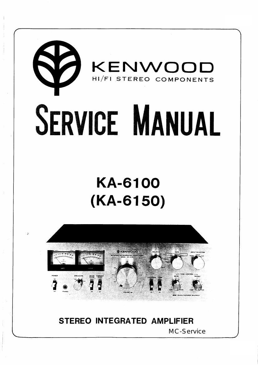 Kenwood KA 6100 Service Manual