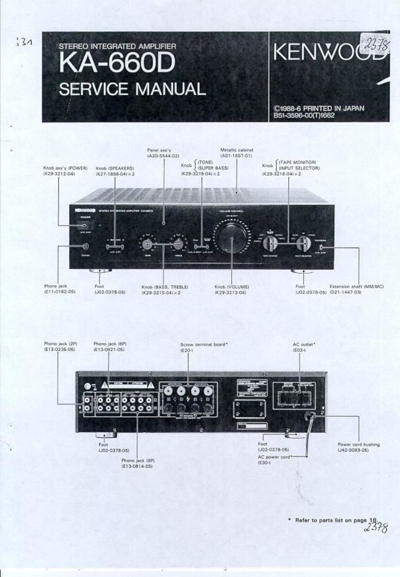 Kenwood KA 660 D Service Manual
