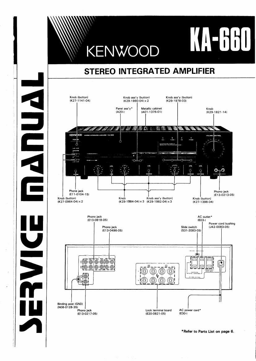 Kenwood KA 660 Service Manual