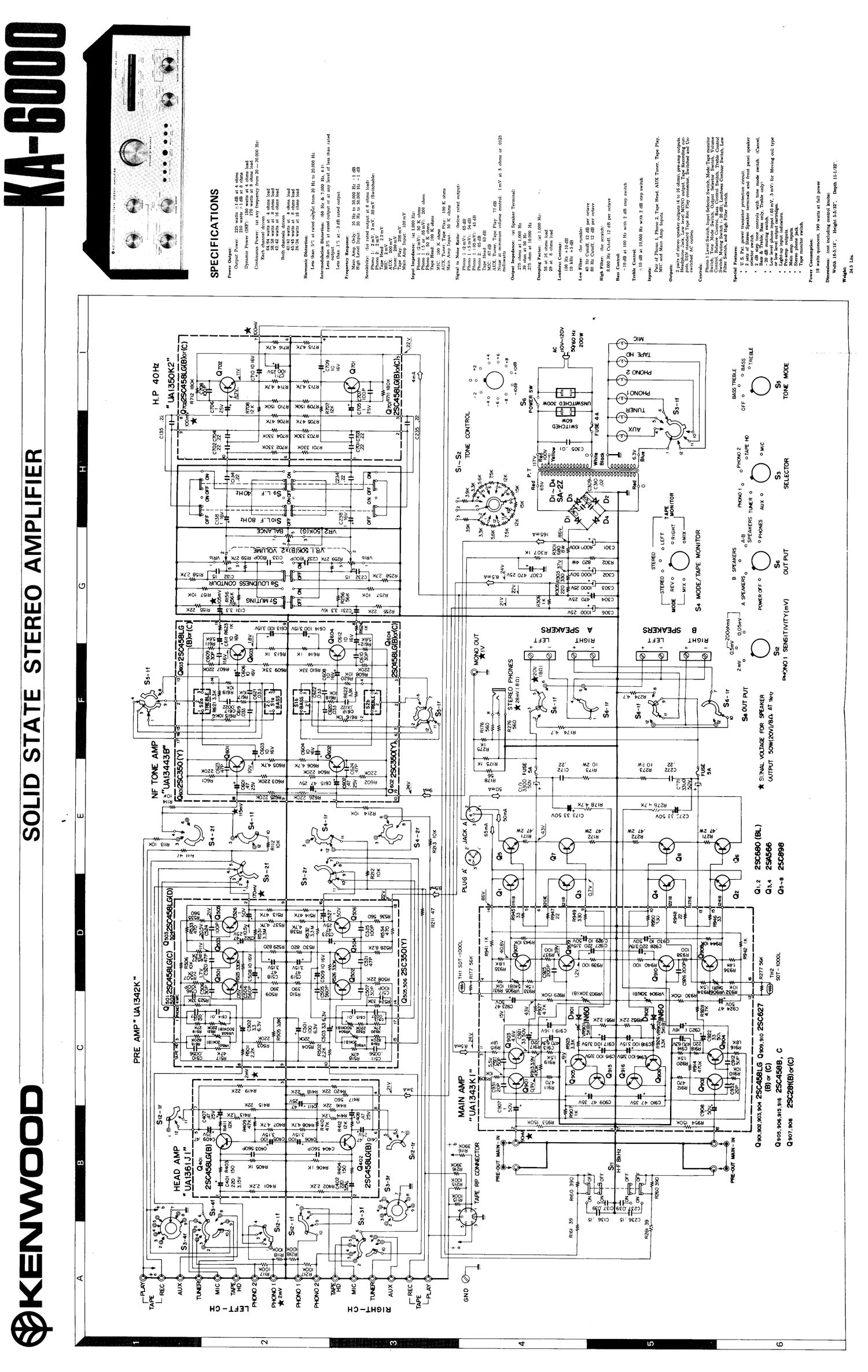 Kenwood KA 6921 Schematic