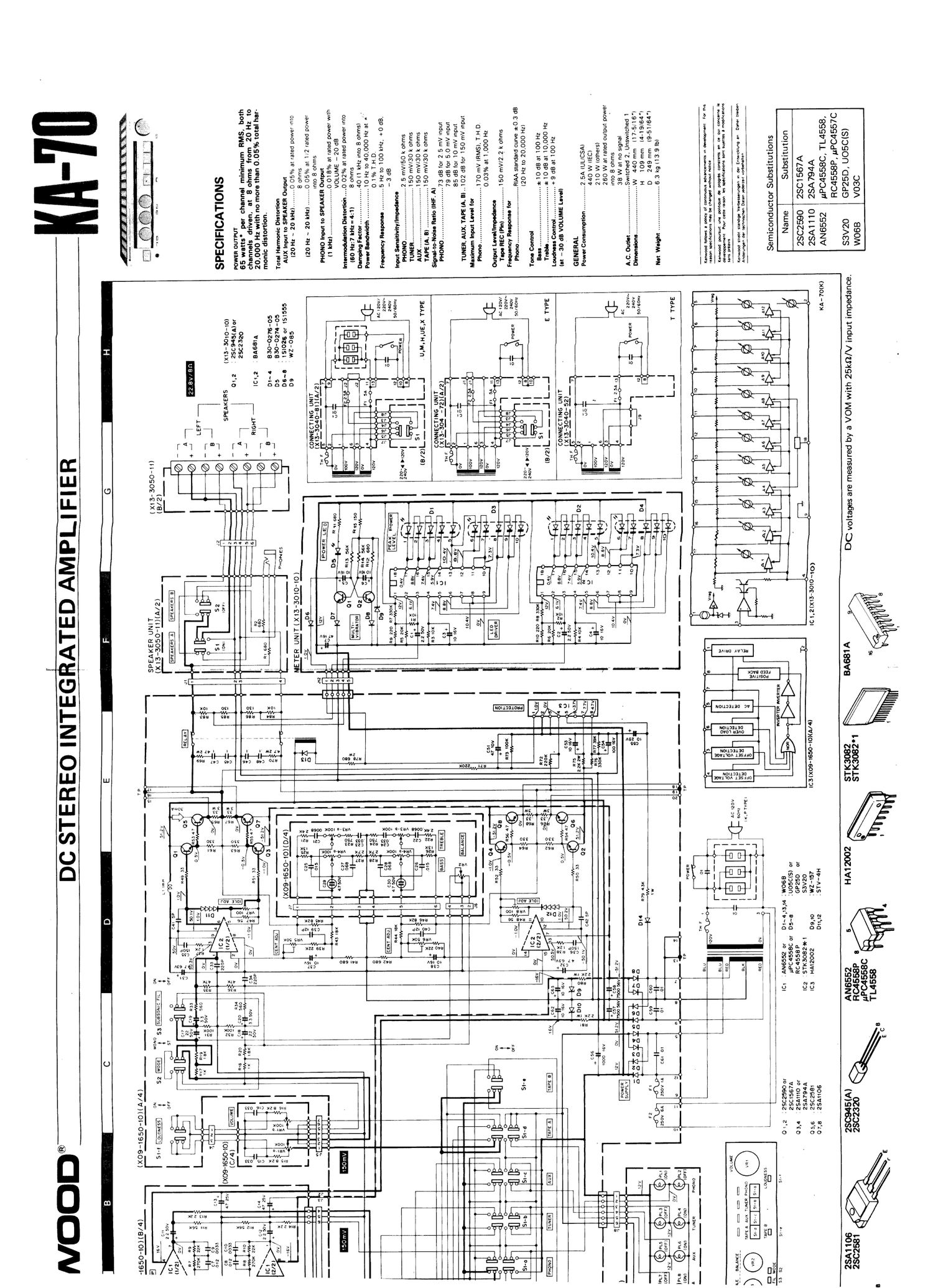 Kenwood KA 70 Schematic