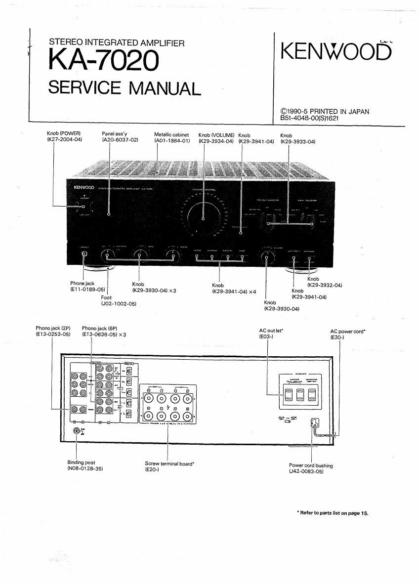 Kenwood KA 7020 Service Manual