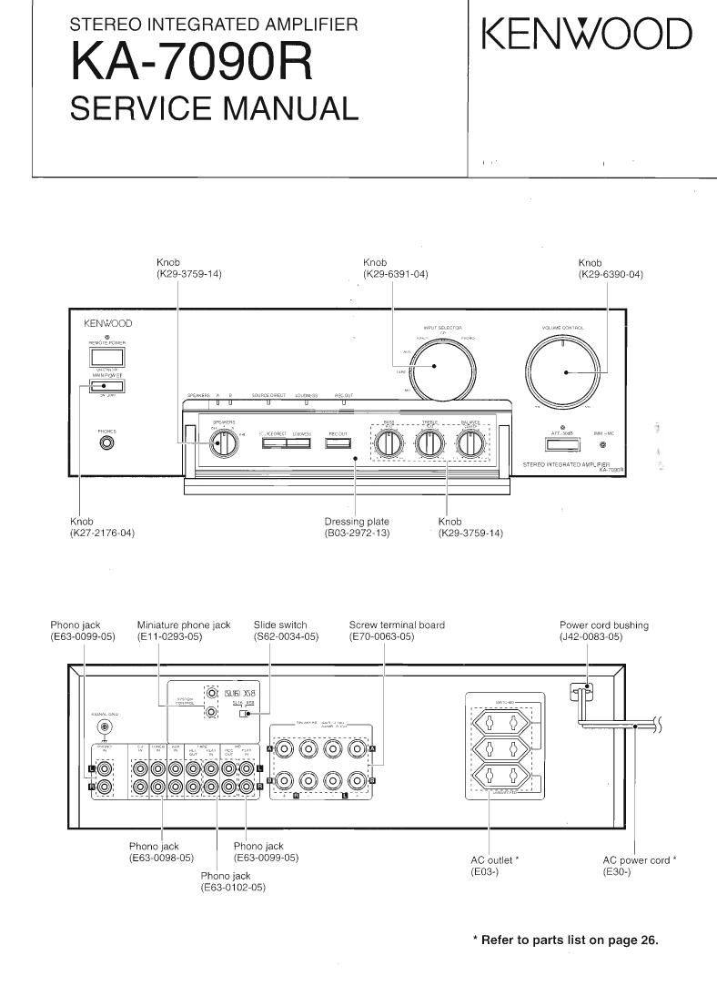 Kenwood KA 7090 R Service Manual