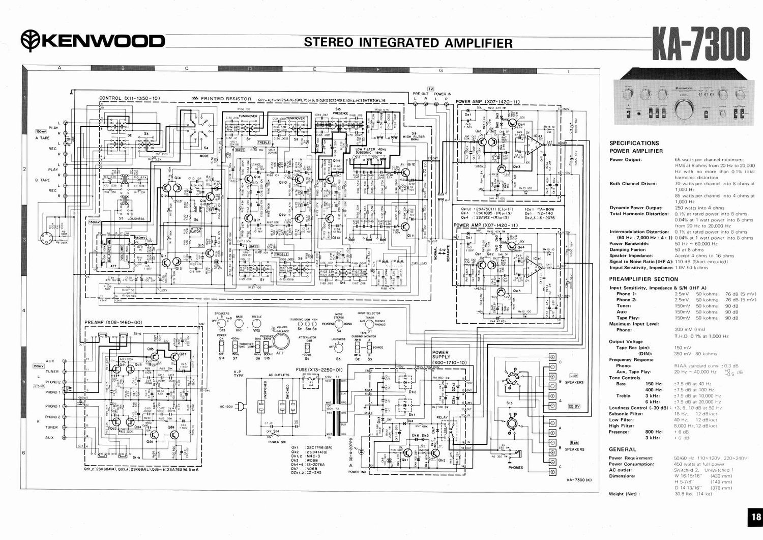 Kenwood KA 7300 Schematic