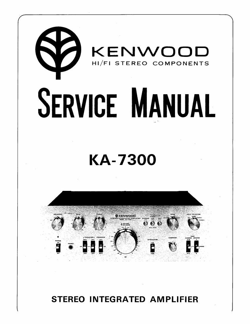 Kenwood KA 7300 Service Manual