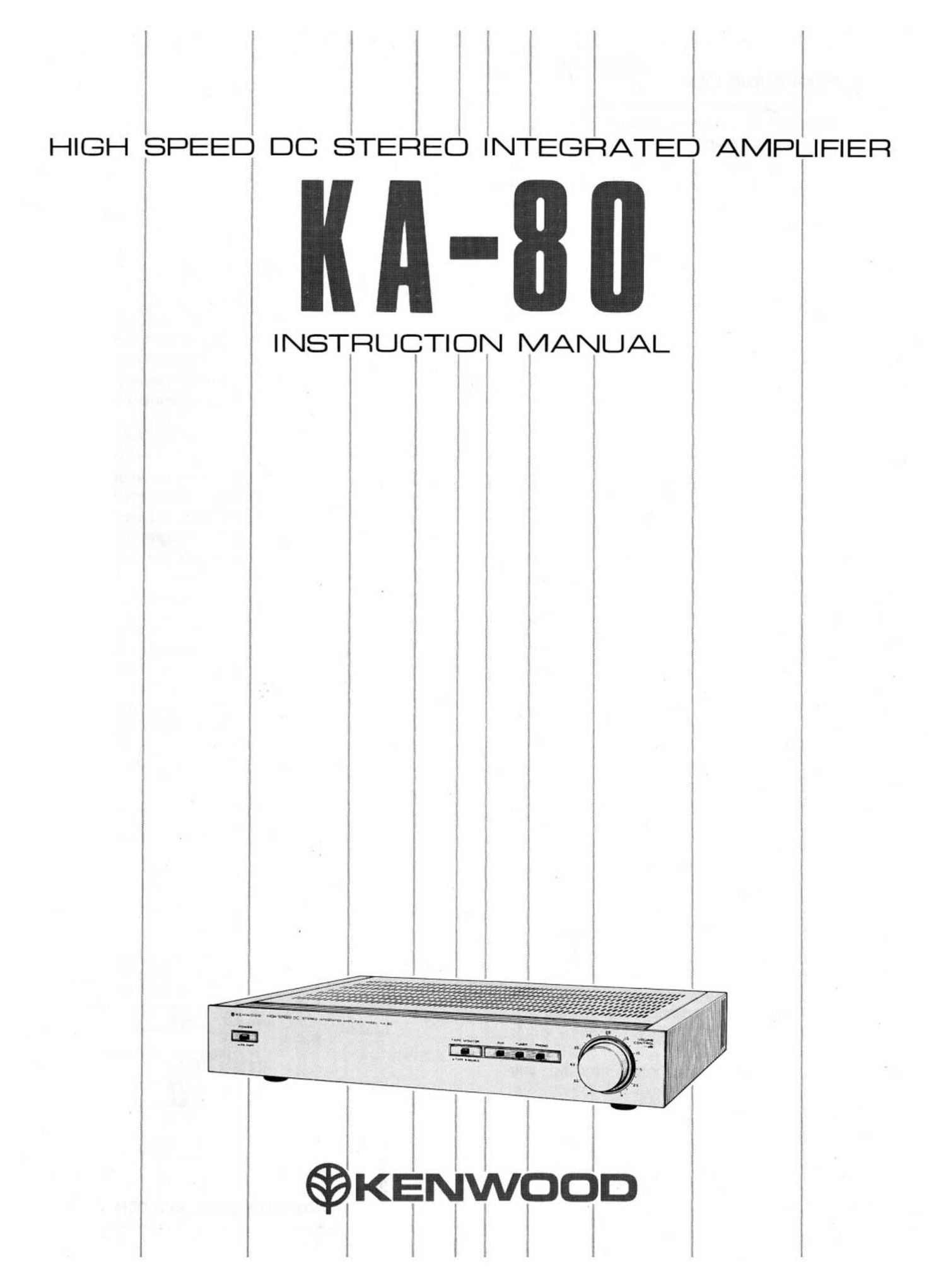 Kenwood KA 80 Service Manual