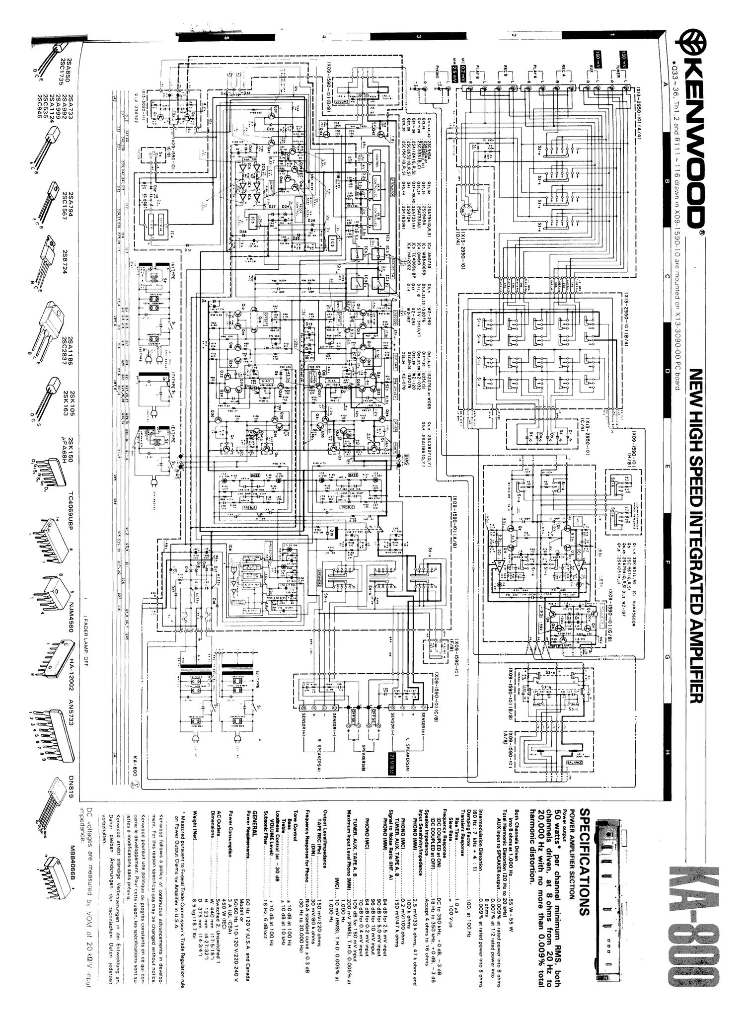 Kenwood KA 800 Schematic