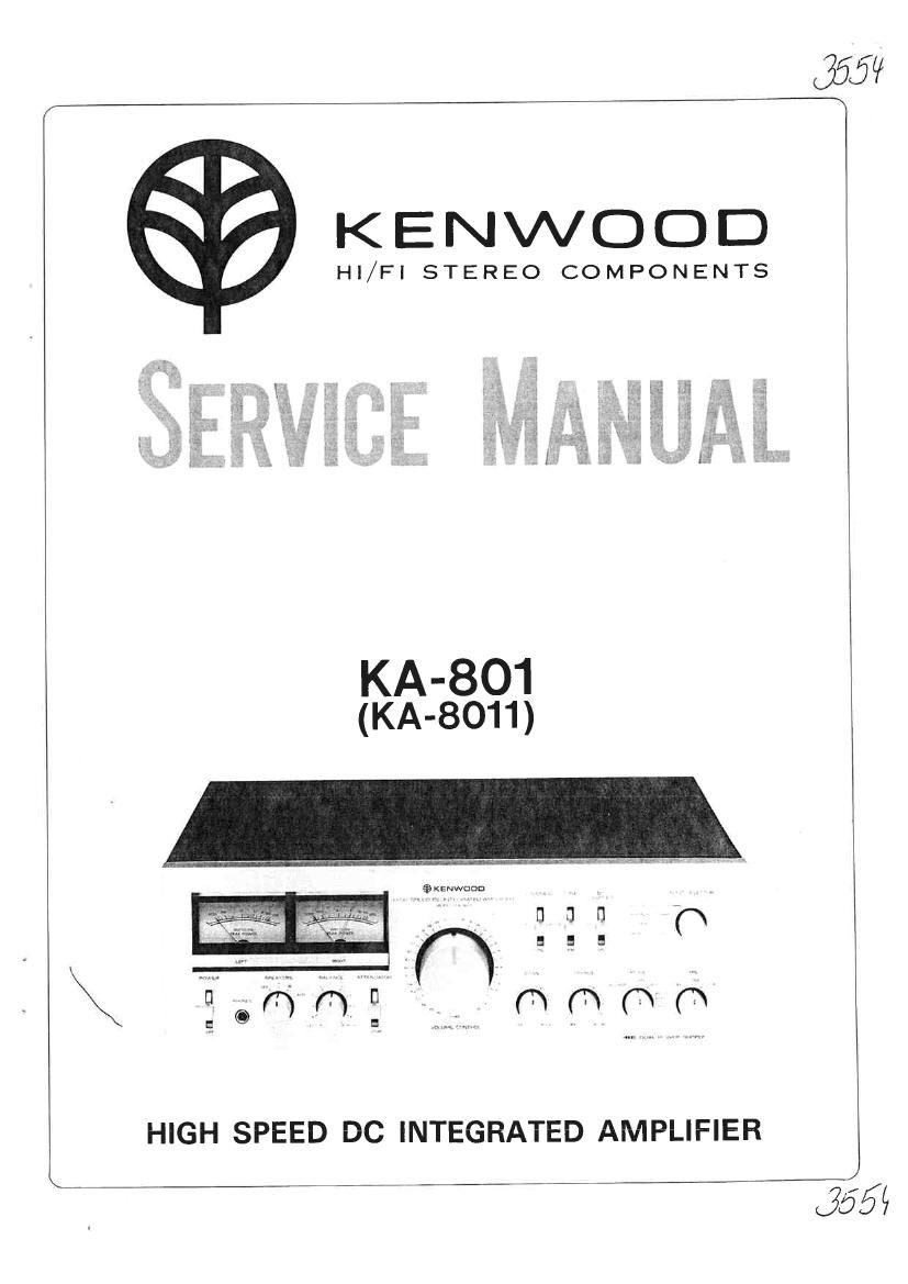 Kenwood KA 801 Service Manual