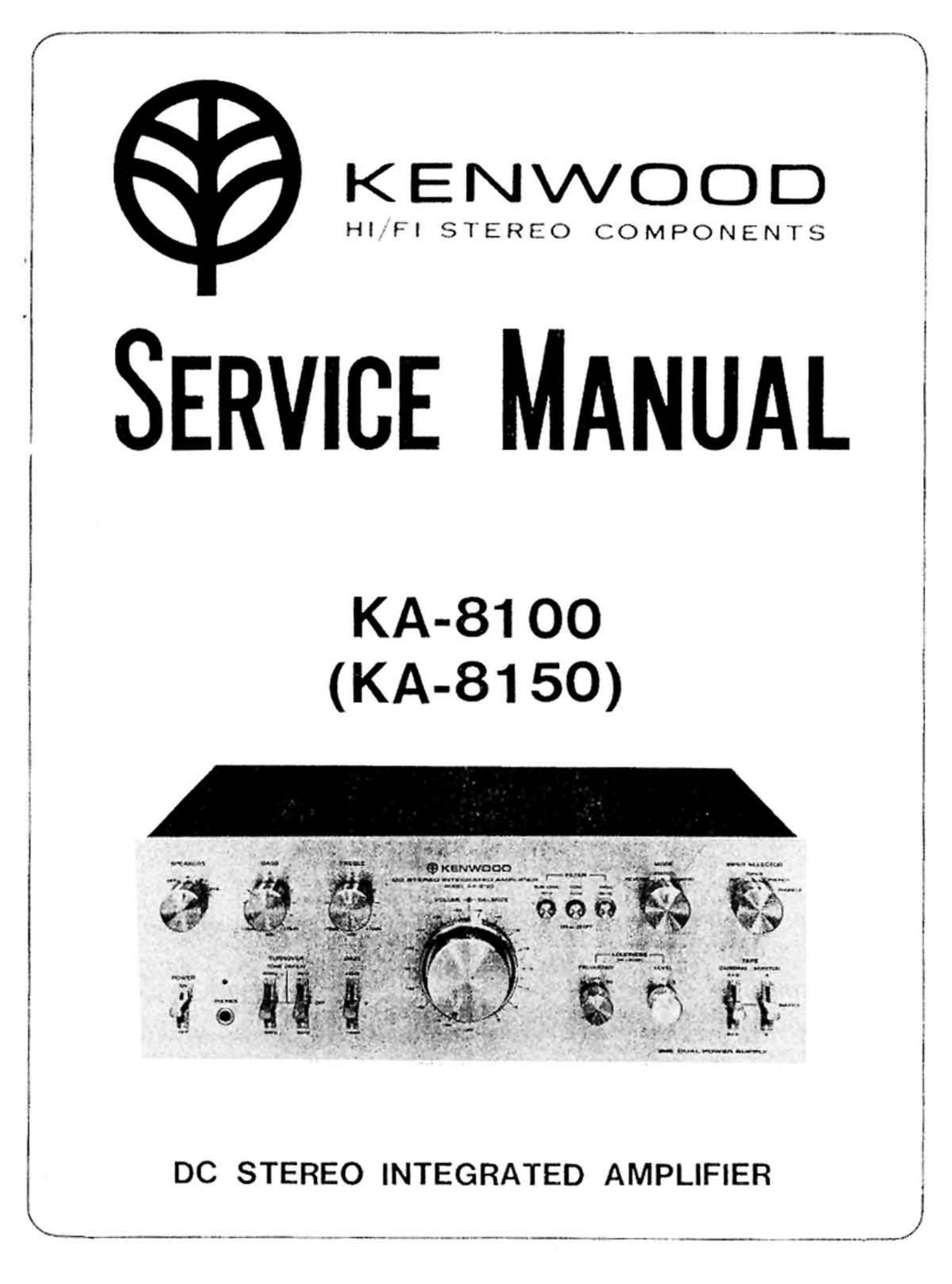 Kenwood KA 8100 KA 8150 Service Manual
