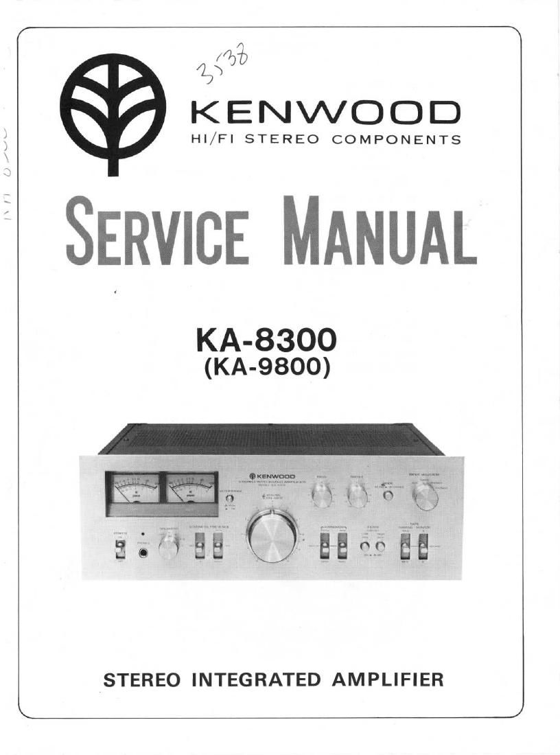 Kenwood KA 8300 KA 9800 Service Manual