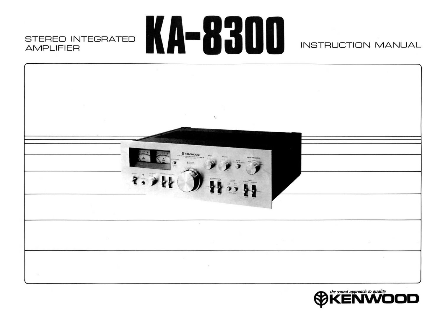 Kenwood KA 8300 Owners Manual