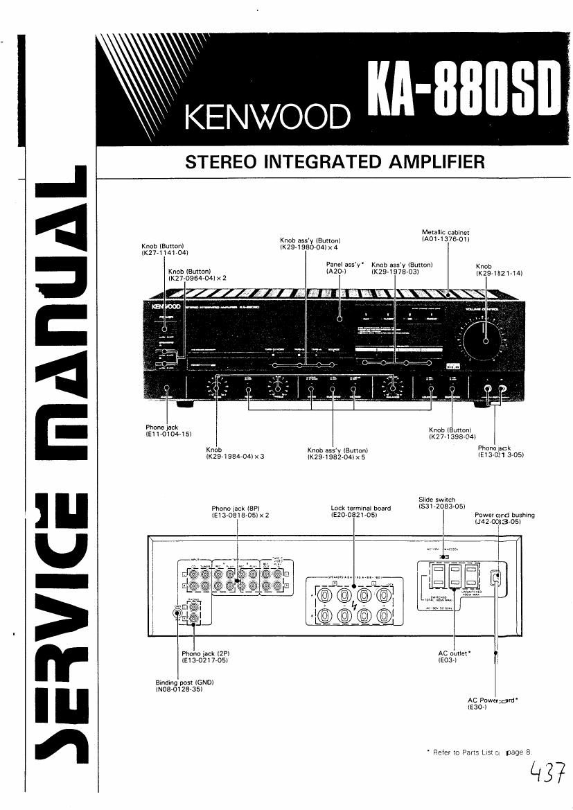 Kenwood KA 880 SD Service Manual