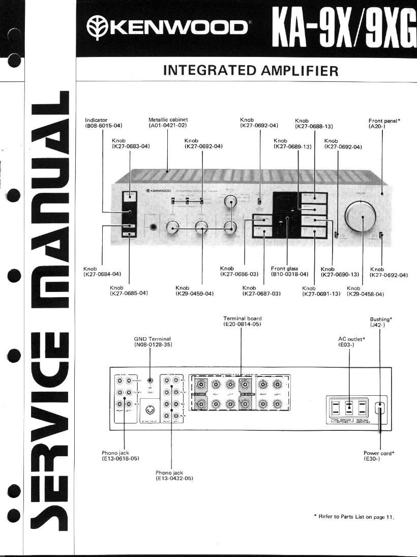 Kenwood KA 9 X Service Manual