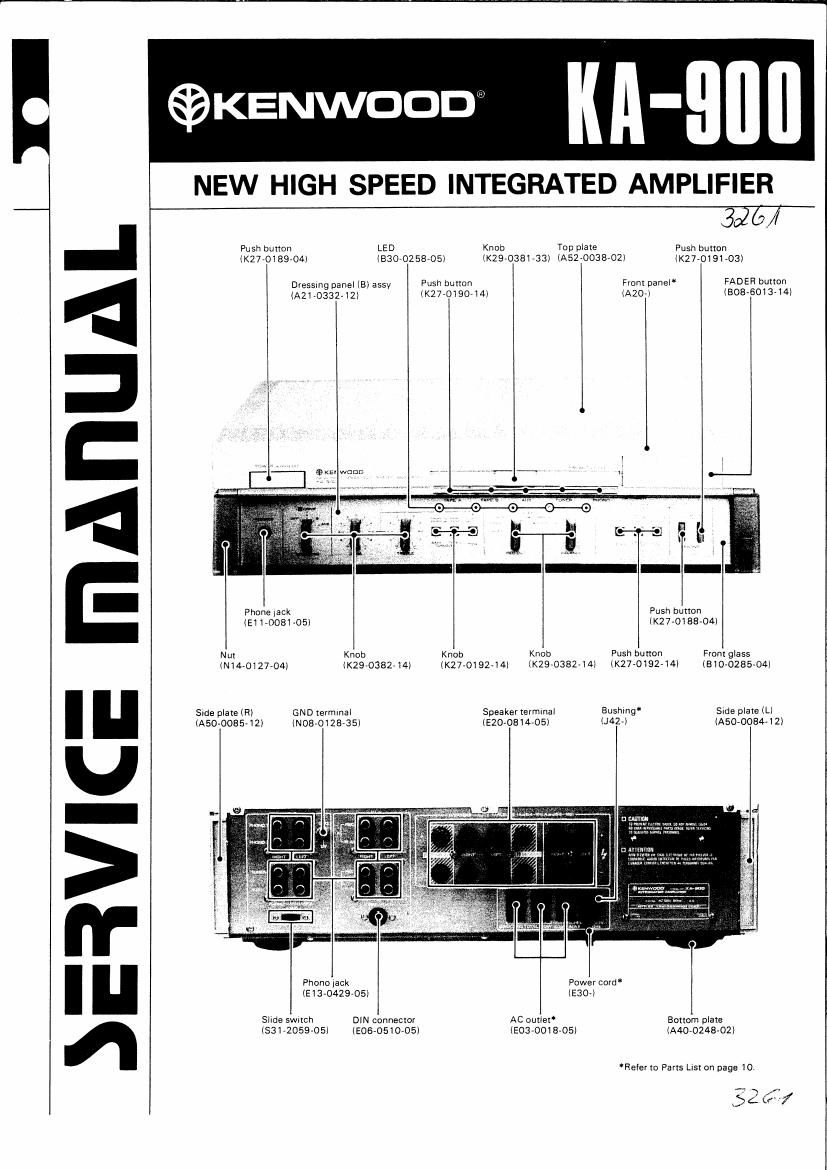 Kenwood KA 900 Service Manual