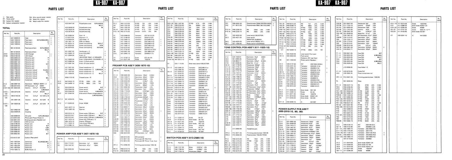 Kenwood KA 907 Schematic