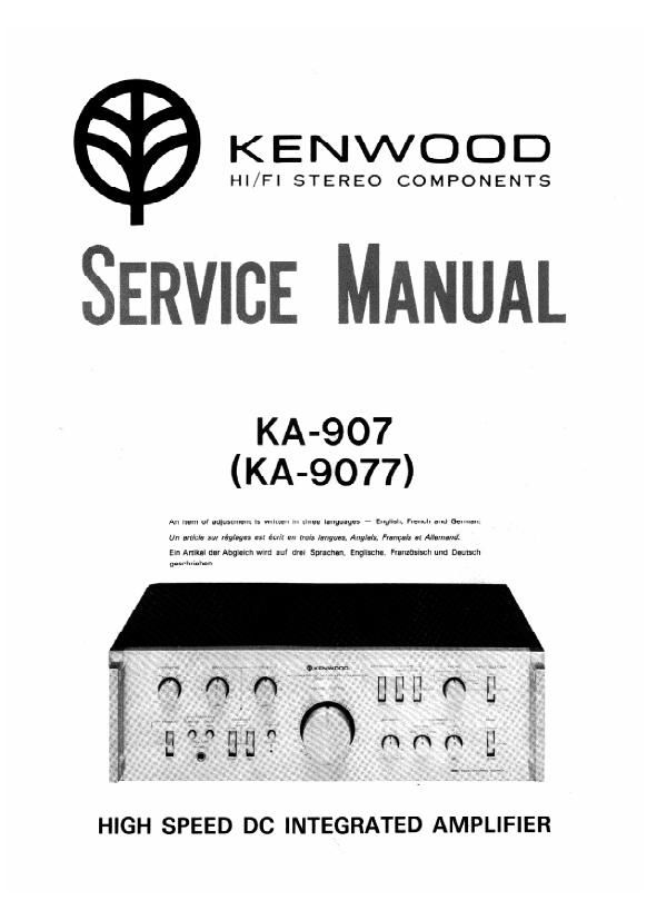 Kenwood KA 9077 Service Manual