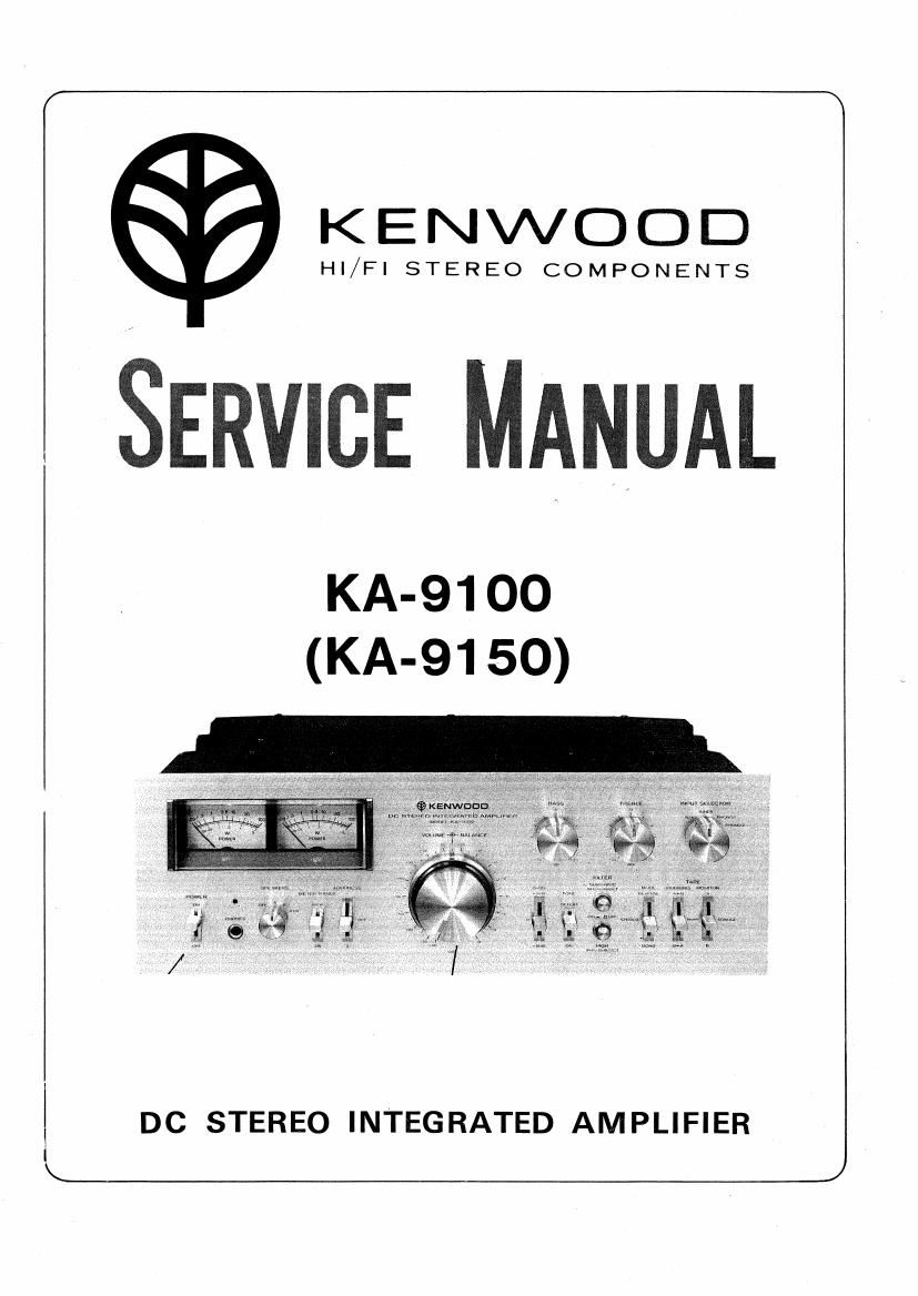 Kenwood KA 9100 KA 9150 Service Manual