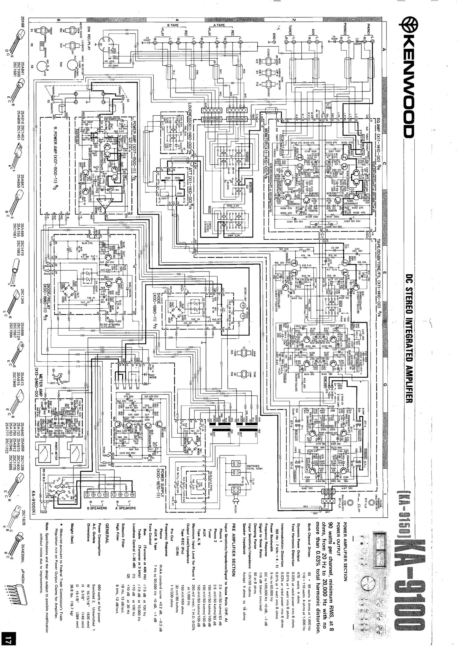 Kenwood KA 9100 Schematic