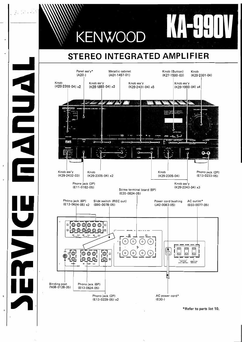 Kenwood KA 990 V Service Manual