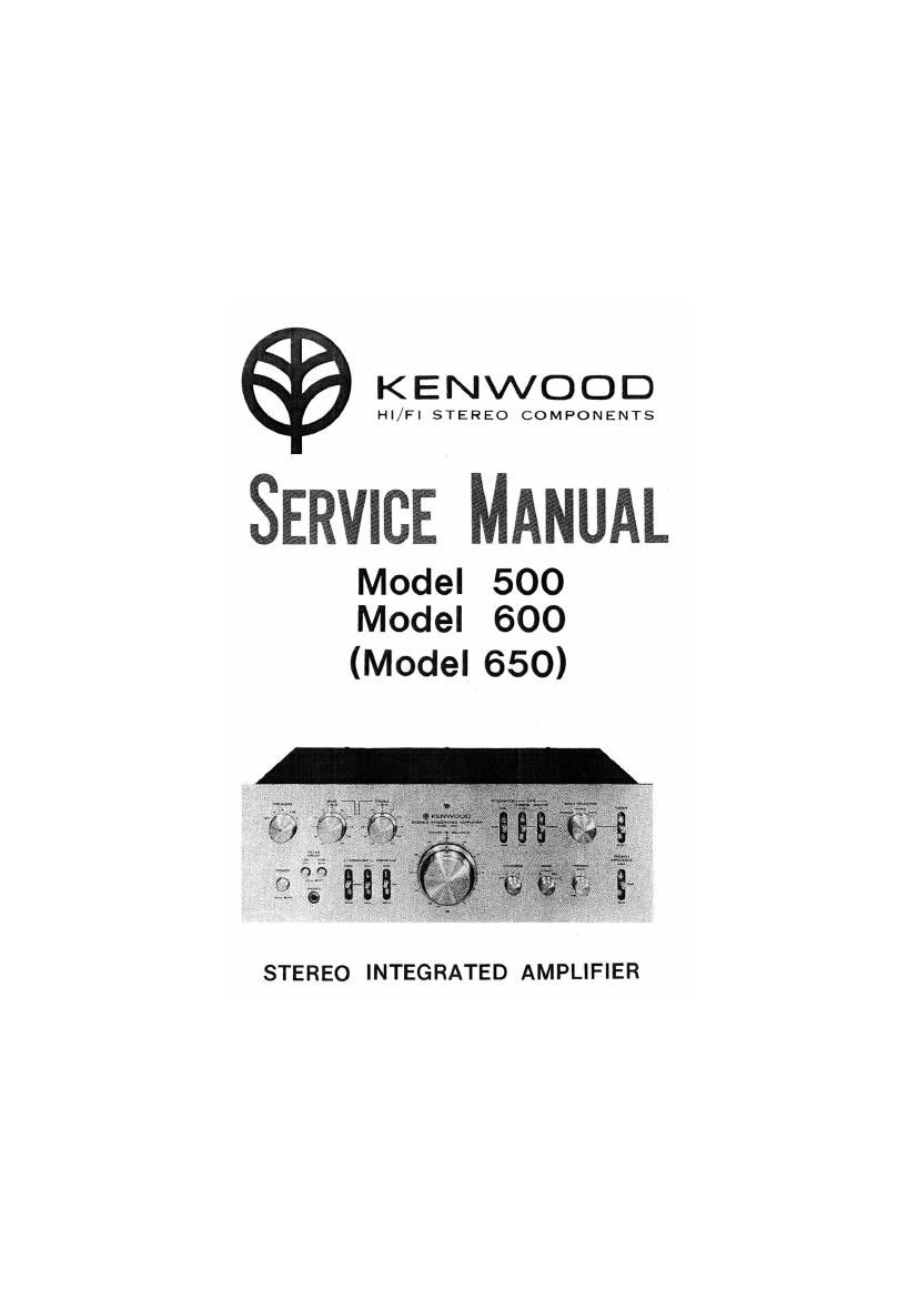 kenwood KA 500 600 650 Service Manual