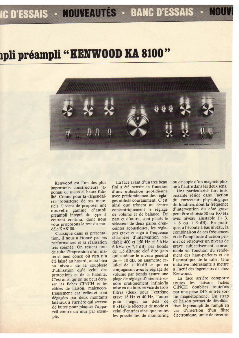 kenwood KA 8100 Test