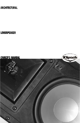 klipsch architectural owners manual