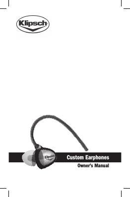 klipsch custom 1 owners manual