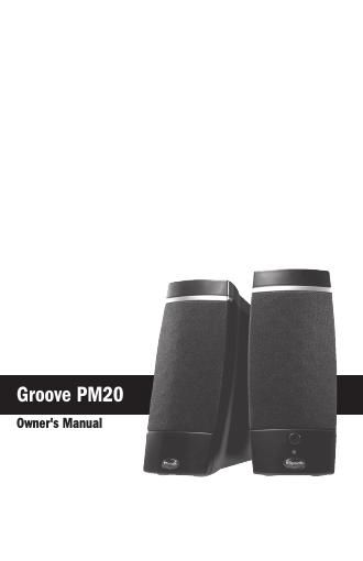 Klipsch Groove PM 20 Owners Manual