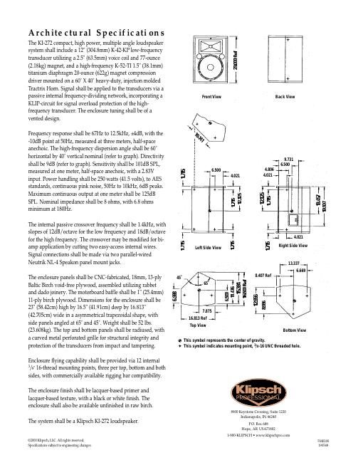 klipsch ki 272 brochure