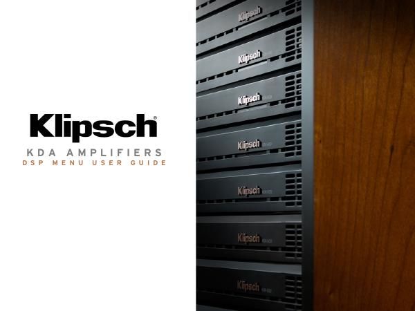 Klipsch KDA Amplifier Owners Manual