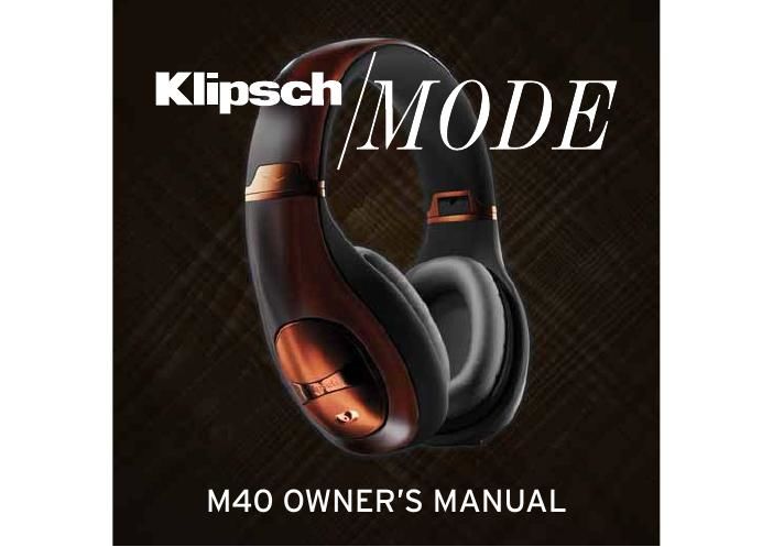 Klipsch M 40 Owners Manual