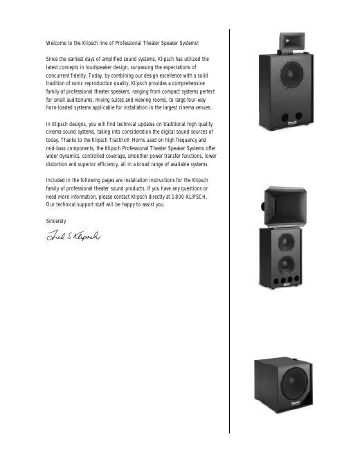 klipsch procinema owners manual