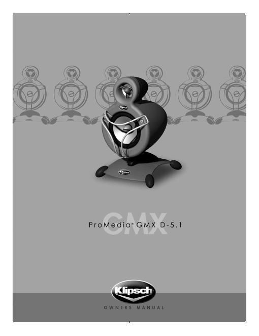klipsch promedia gmxd 21 owners manual
