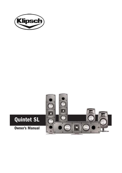 Klipsch Quintet SL Owners Manual