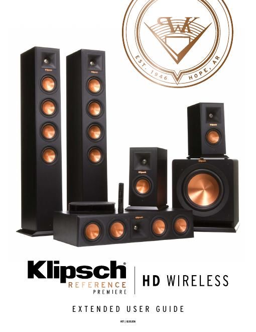 Klipsch RP HD Wireless Extended User Guide