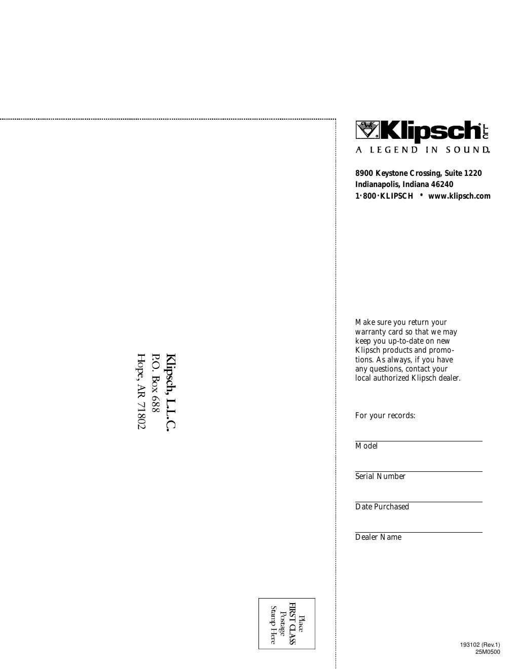 klipsch rs 3 owners manual