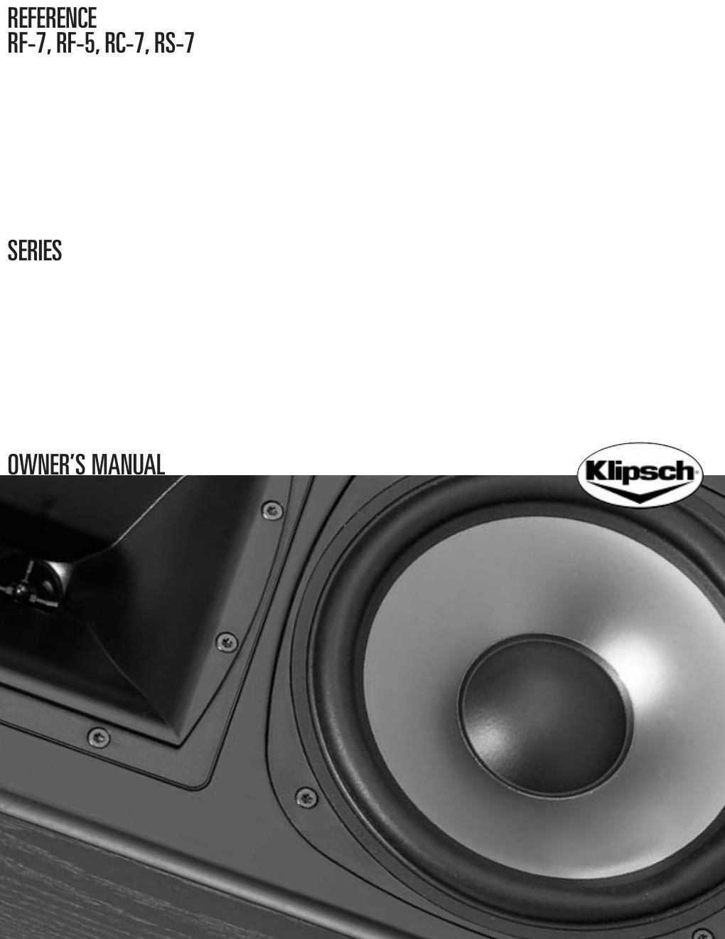 klipsch rs 7 owners manual