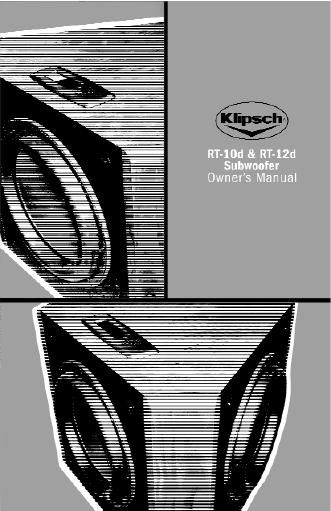 klipsch rt 10 d owners manual