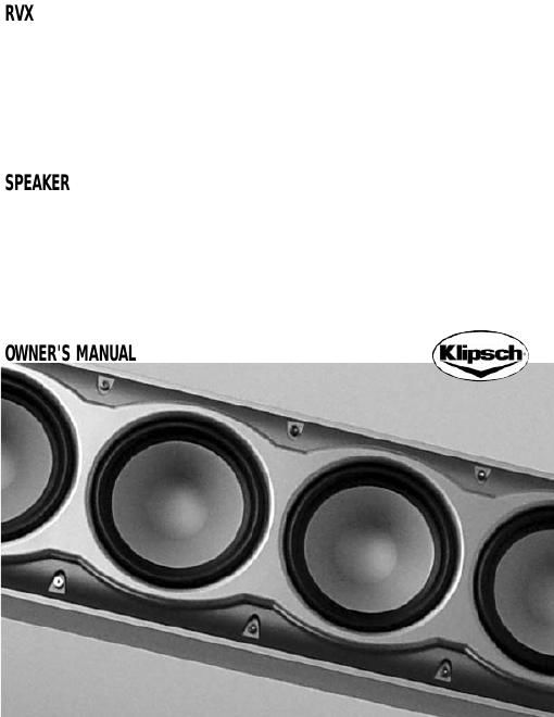 klipsch rvx owners manual