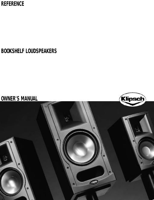 klipsch reference bookshelf owners manual
