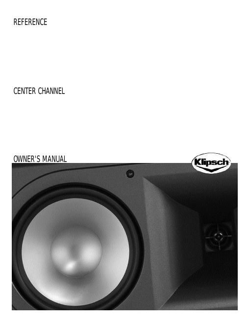 klipsch reference center owners manual