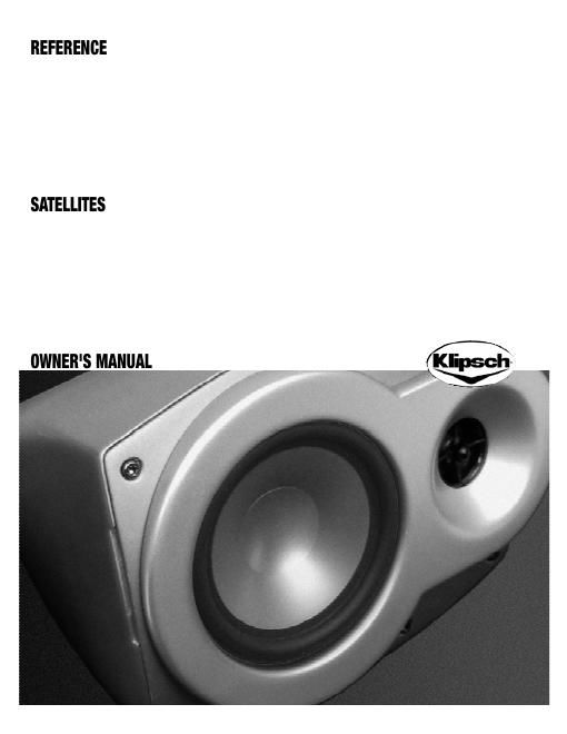 klipsch reference satellite owners manual