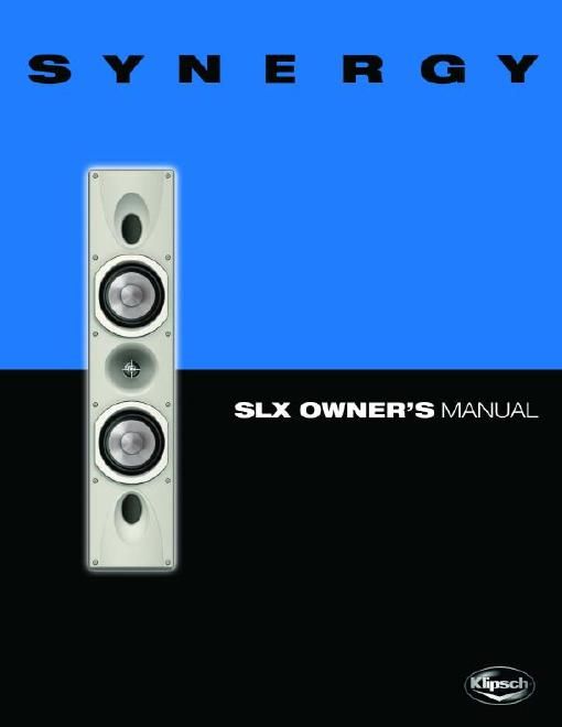 klipsch slx owners manual