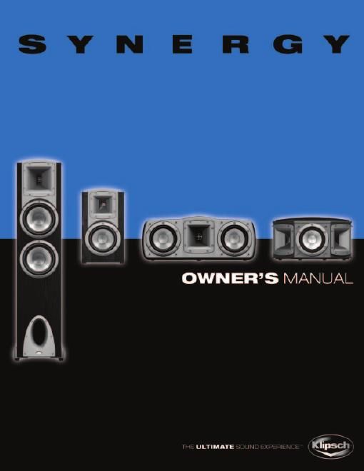 klipsch synergy owners manual